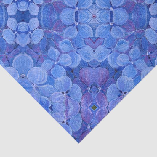 Papier Mousseline Papier de tissus Blue Hydrangea (Détail)