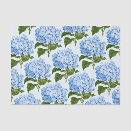 Papier Mousseline Papier de tissus Blue Hydrangea (Recto)