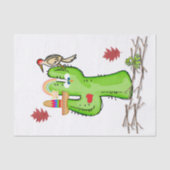 Papier Mousseline Papier de tissus Cactus Bird (Recto)