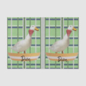 Papier Mousseline Papier de tissus Canard vert (Recto)