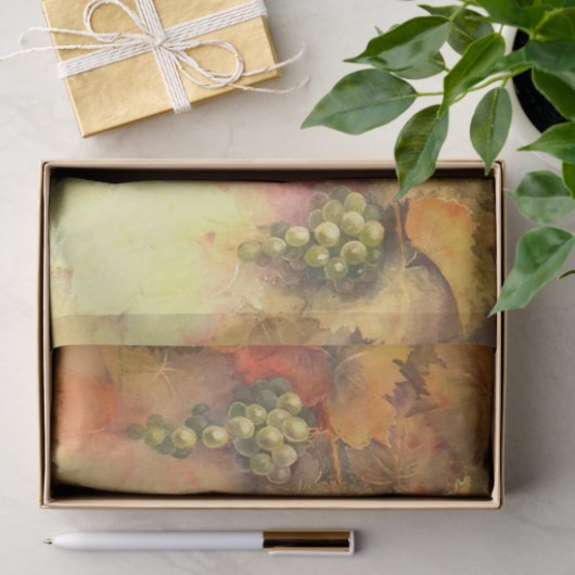 Papier Mousseline Papier de tissus Chardonnay Grappes (Cadeau)