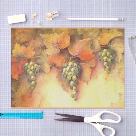 Papier Mousseline Papier de tissus Chardonnay Grappes (Artisanat)