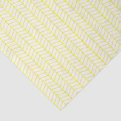 Papier Mousseline Papier de tissus Chevron - Jaune sur blanc (Détail)