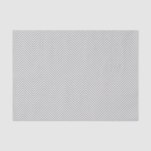 Papier Mousseline Papier de tissus Chevron Line - Blanc sur gris (Recto)