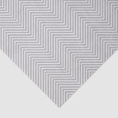 Papier Mousseline Papier de tissus Chevron Line - Blanc sur gris (Détail)