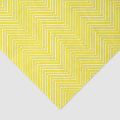 Papier Mousseline Papier de tissus Chevron Line - Blanc sur Jaune (Détail)