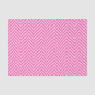 Papier Mousseline Papier de tissus Chevron Line - Blanc sur rose