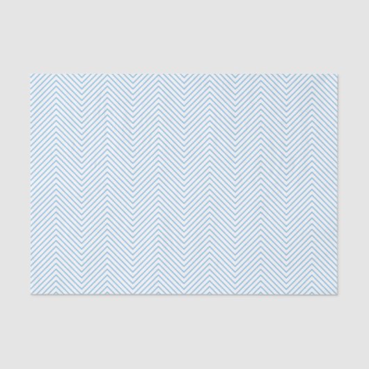 Papier Mousseline Papier de tissus Chevron Line - Bleu clair sur bla (Recto)