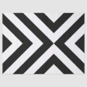 Papier Mousseline Papier de tissus Chevrons noir et blanc (Recto)