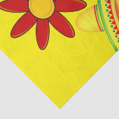 Papier Mousseline Papier de tissus Chien mexicain âne Sombrero Jaune (Détail)