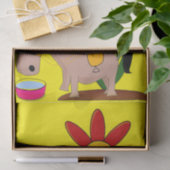 Papier Mousseline Papier de tissus Chien mexicain âne Sombrero Jaune (Cadeau)