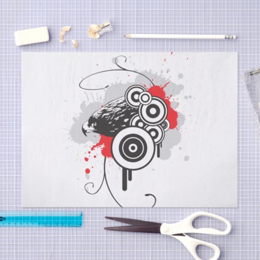 Papier Mousseline Papier de tissus d'aigle Abstrait (Artisanat)