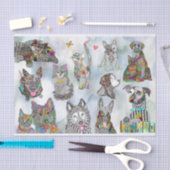 Papier Mousseline Papier de tissus d'assemblage de chiens et de chat (Artisanat)