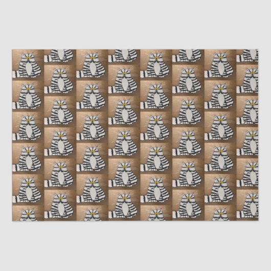 Papier Mousseline Papier de tissus de chat de Botero (Recto)