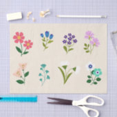 Papier Mousseline Papier de tissus de collection de fleurs (Artisanat)