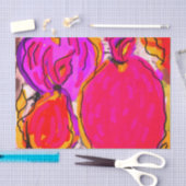 Papier Mousseline Papier de tissus de conception de fruits tropicaux (Artisanat)