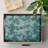 Papier Mousseline Papier de tissus de feuilles (émeraude) (Cadeau)