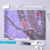 Papier Mousseline Papier de tissus de la chouette d'hiver (Artisanat)