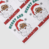 Papier Mousseline Papier de tissus de Noël joyeux et mélané (Détail)