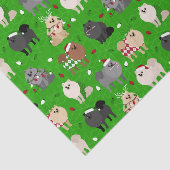 Papier Mousseline Papier de tissus de Noël Poméraniens (Détail)