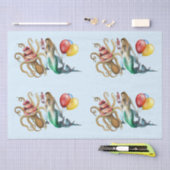 Papier Mousseline Papier de tissus de sirène et de pieuvre (Artisanat)