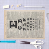 Papier Mousseline Papier de tissus - Diagramme oculaire placé sur la (Artisanat)