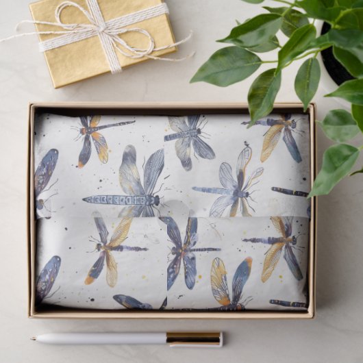 Papier Mousseline Papier de tissus Dragonfly (Cadeau)