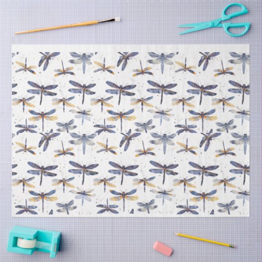 Papier Mousseline Papier de tissus Dragonfly (Artisanat)