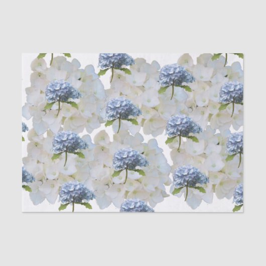 Papier Mousseline Papier de tissus Dusty Blue Hydrangea (Recto)