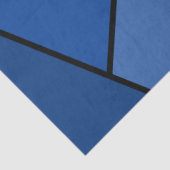 Papier Mousseline Papier de tissus en polygones bleus Abstraits (Détail)