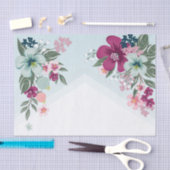 Papier Mousseline Papier de tissus enveloppant Fleur tropicale sur O (Artisanat)