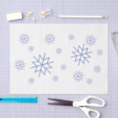 Papier Mousseline Papier de tissus - Flèches bleues (Artisanat)