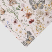 Papier Mousseline Papier de tissus fleur sauvage (Détail)