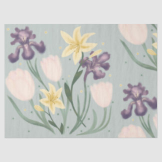 Papier Mousseline Papier de tissus fleuri