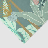 Papier Mousseline Papier de tissus fleuri Green Palm Chinoiserie (Détail)