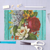 Papier Mousseline Papier de tissus Floral (Artisanat)