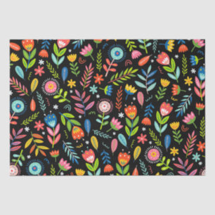 Papier Mousseline Papier de tissus floraux mexicain