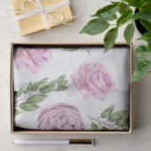 Papier Mousseline Papier de tissus floraux rose et violet (Cadeau)