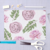 Papier Mousseline Papier de tissus floraux rose et violet (Artisanat)