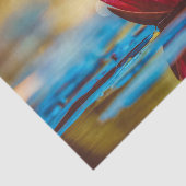 Papier Mousseline Papier de tissus flottants Lotus rouges (Détail)