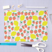 Papier Mousseline Papier de tissus fraise et citron (Artisanat)