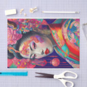 Papier Mousseline Papier de tissus Geisha unique (Artisanat)