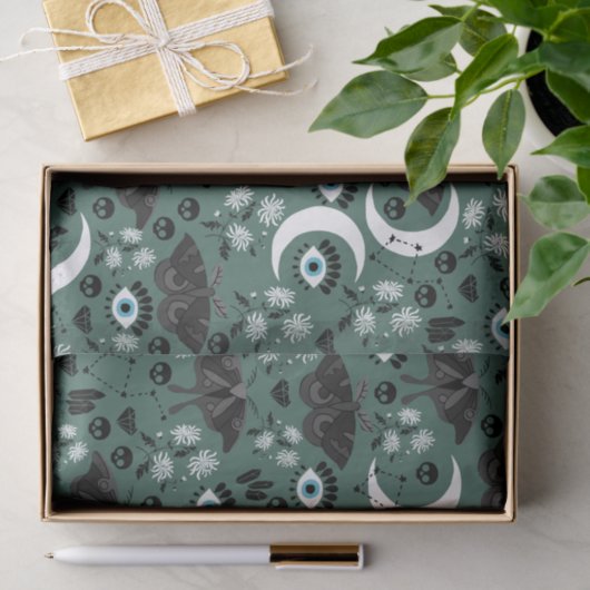 Papier Mousseline Papier de tissus Goth Moths (Cadeau)