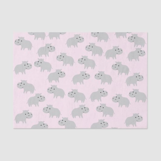 Papier Mousseline Papier de tissus Hippo (Recto)