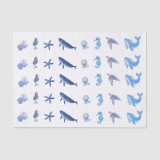 Papier Mousseline Papier de tissus - hos mermaid de la mer