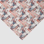 Papier Mousseline Papier de tissus London Post (Détail)