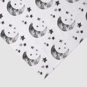 Papier Mousseline Papier de tissus Lune et étoiles (Détail)