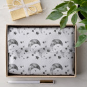 Papier Mousseline Papier de tissus Lune et étoiles (Cadeau)