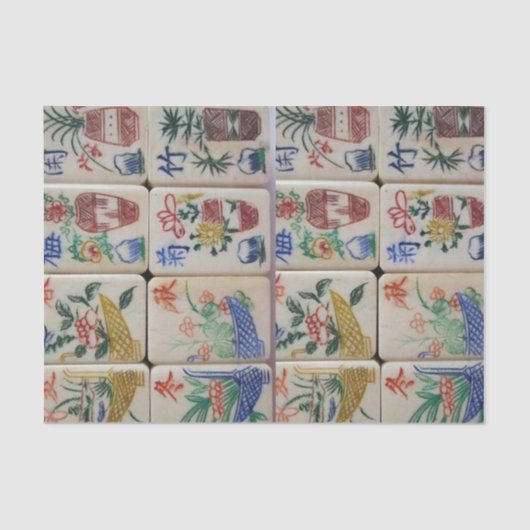 Papier Mousseline Papier de tissus Mahjong (Recto)