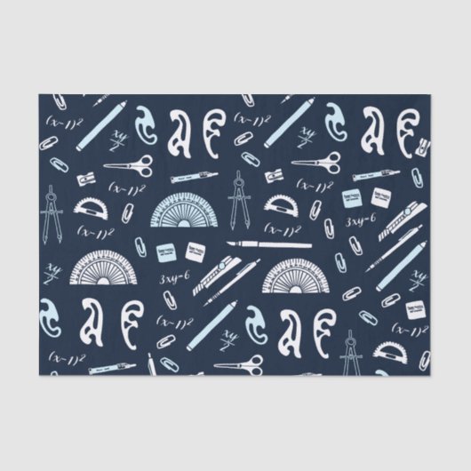 Papier Mousseline Papier de tissus mathématiques (Recto)